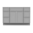 thumbnail image 4 of 48 in. W x 21 in. D x 32.5 in. H Freestanding Bathroom Vanity Cabinet without Top in Gray, 4 of 5