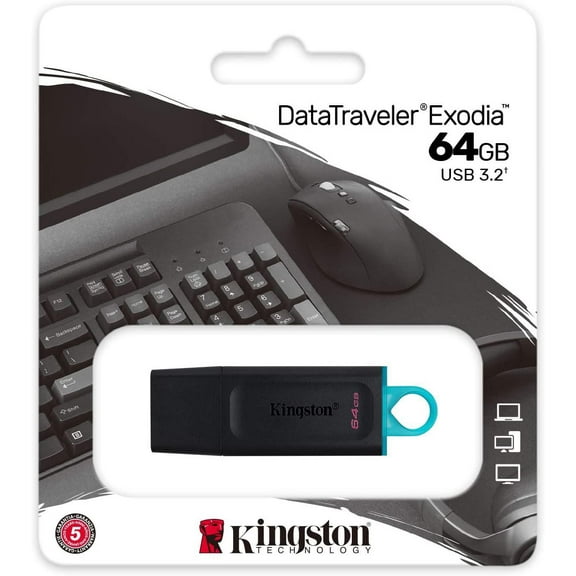 Kingston DataTraveler Exodia 64GB USB 3.2 Flash Drive (DTX/64GBCR)