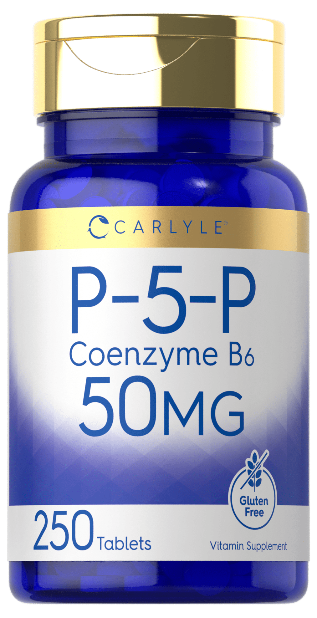 P5P Vitamin B6 50 mg 250 Tablets Vegetarian Formula by Carlyle