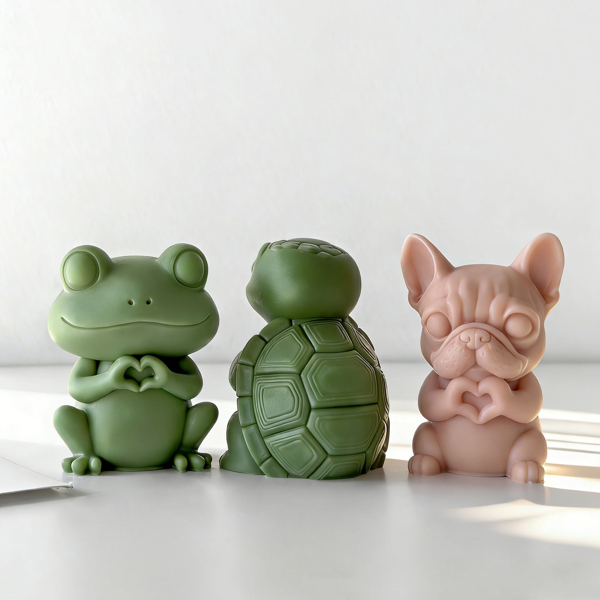 Frog Turtle Dog Resin Molds Silicone Candle Mold, 3D Animal Silicone Resin Mold for Epoxy Casting, Frog Turtle Dog Shape Silicone Mold for DIY Resin Clay Art Craft Table Home Decor Resin Accessories