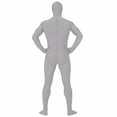 thumbnail image 2 of AltSkin Adult/Kids Full Body Stretch Fabric Zentai Suit Costume - Silver (Kid Medium), 2 of 4