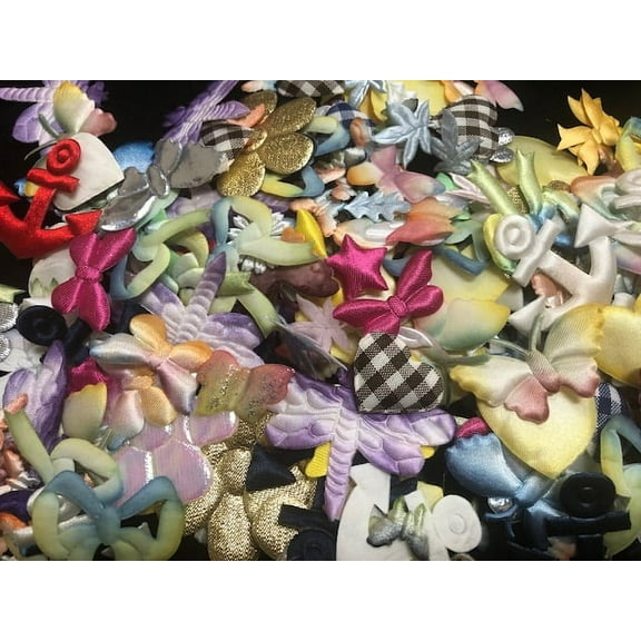 Charmed Assortment of 300 satin appliques, embellishments, cut-outs