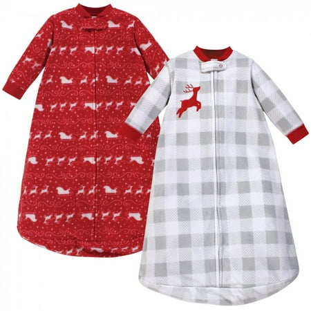 UPC: 0660168566987 | Hudson Baby Infant Long-Sleeve Fleece Sleeping Bag Santas Sleigh 0-9 Months