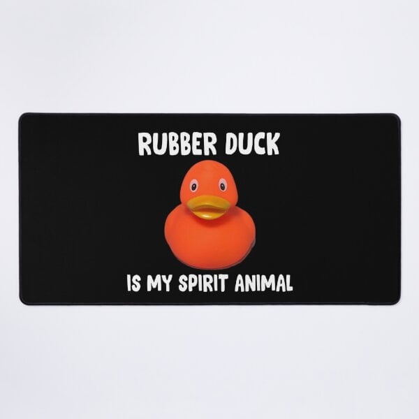 UN NUEVO PATO DE GOMA ES MI ANIMAL ESPIRITUAL Tapete de escritorio