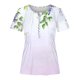 thumbnail image 4 of Fiudx Ofertas Flash Artículos En Oferta Blusa Superior de Manga Corta con Cuello En V y Botones Estampados Informales a La Moda para Mujer, 4 of 4