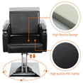 thumbnail image 6 of Jaxpety Hydraulic Barber Chair, 360° Swivel Beauty Hair Salon Spa Equipment, with Foot Rest, Wooden Armrest and Square Base,  Black, 6 of 17