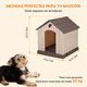 thumbnail image 3 of Casa Para Perro Poli Pets Monaco Ideal Para Razas Pequeñas Color Café, 3 of 8