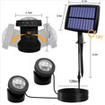 thumbnail image 2 of 2X Solar Pond Spotlights, LED Solar Underwater Lights with Dual Head Waterproof Submarine Landscape Spotlight Lighting C,2x Solar Pond Spotlights, 2 of 9