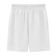 thumbnail image 7 of Workout Athletic Shorts With Pockets Women's Fashion Casual Solid Color Pants Pocket Elastic Waist Comfortable Short Pants White Xxl, 7 of 7