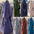 thumbnail image 2 of ZUARFY Eid Prayer Garment Long Khimar Islamic Women Hijab Sleeveless Tops Abaya Hijab, 2 of 19