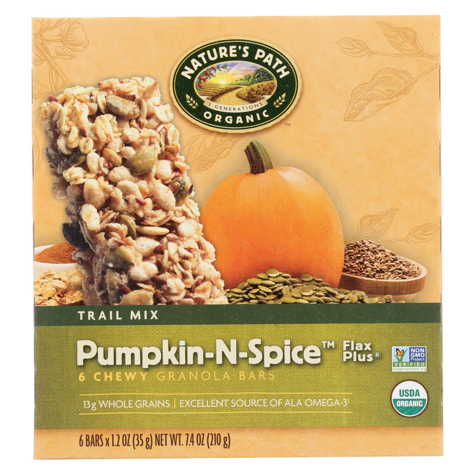 Nature'S Path Organic Flax Plus Granola Bar Pumpkin-N-Spice, 7.4 Oz ...