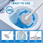 50Pack Toilet Brush Wand Refills Compatible with Clorox , Rich Foam Wash Design, Secure Lock No Slipping, Easy Snap-On Installation