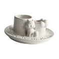 thumbnail image 3 of Porta incienso, decoración del hogar, centros de mesa, adorno de mesa, plato de vela de gato, portavelas de cerámica para sala de estar, casa de té Manchas negras, 3 of 8