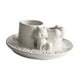 thumbnail image 2 of Soporte de incienso para decoración del hogar, centros de mesa, decoración, soporte de cerámica, plato de vela de gato para dormitorio, sala de estudi Manchas negras, 2 of 9