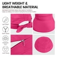 thumbnail image 6 of Helii Women 2 in 1 Convertible Sun Visor Hat with Ponytail Hole, Zipper Off Removable Crown Wide Brim UPF 50+ Beach Cap, Quick Dry Foldable Packable Summer Hat for Outdoor Red,One Size, 6 of 8
