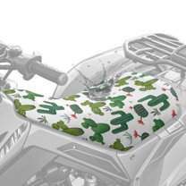 Uorisanigo ATV Seat Cover Waterproof Breathable Sunflower Print Four Wheeler Seat Cover Proof Outdoor UV Protection for Polaris Sportsman Foreman Kodiak