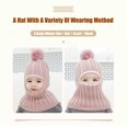 thumbnail image 4 of Little Girls Winter Knitted Hat Earflap Hood Scarves Warm Lined Hat Scarf Sets for Baby Boys, 4 of 8