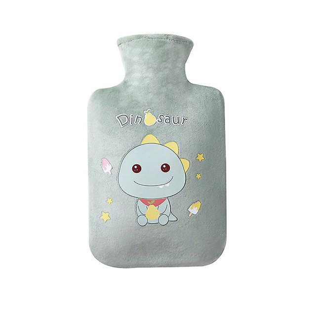 Tal Invierno Agua hirviendo Bolsa de agua caliente Estudiante Pvc Lindo Bolsa de agua caliente Dibujos animados Lindo Mascota Felpa Mano Calentador Bolsa Verde Peque?o Dinosaurio 1000ml ZefeiWu 1327534241433