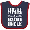 thumbnail image 3 of Inktastic I Love My Tattooed & Bearded Uncle Boys Baby Bib, 3 of 4