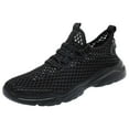 thumbnail image 1 of PEASKJP Mens Running Sneakers Mesh Breathable Lightweight Non Slip Lace Up Walking Shoe Sports Training Shoes Black 46, 1 of 5