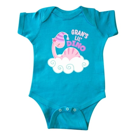 

Inktastic Gran s Lil Dino with Cute Pink Baby Dinosaur Gift Baby Boy or Baby Girl Bodysuit
