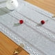 thumbnail image 3 of Nvzi Camino de mesa rústico con borlas, decoración de mesa de lino y algodón para fiestas navideñas, caminos de mesa de estilo rústico, decoraciones para bodas y cenas, 90 pulgadas, gris claro, 3 of 5