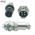 thumbnail image 3 of pitrice 5 Pairs/set Male Female Aviation Connector Socket Metal Silver Aviation Plug Accessory GX20-4, 3 of 7