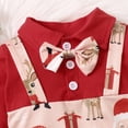 thumbnail image 4 of GRNSHTS Newborn Infant Baby Boys Christmas Gentleman Clothes Santa Elk Print Long Sleeve Bow Tie Romper Jumpsuit One-Piece Xmas Playsuit 3-6 Months, 4 of 7