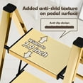 thumbnail image 3 of 3 Step Ladder,Aluminum Lightweight Folding 3 Step Stool with Anti-Slip Wide Pedal,330lbs Capacity Step Ladder for Household,Kitchen,Office - Gold, 3 of 8