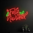 thumbnail image 2 of Handmadetneonsign Feliz Navidad Neon Sign, Merry Christmas Led Sign, Christmas Neon Light, Happy, 2 of 5