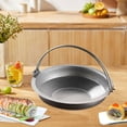 thumbnail image 3 of TISHITA Sukiyaki Nabe Pot Sukiyaki Pan with Handle Campfire Round Noodle Pot Rustproof No Lid Camping Pot Camping Hanging Cooking Pot 22cm Argent, 3 of 8