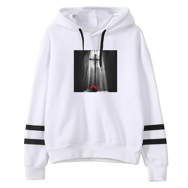 Ava Max Merch Loss Your Faith 2025 Sweat à Capuche Sans Poche Unisexe Mode Décontractée Manches Longues, 2TG, Blanc