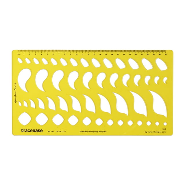 Traceease Multiple Shapes Gemstone Guide Drafting Tools Jewellery Designing Stencils Jewelry Templates