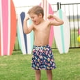 thumbnail image 4 of FORMRS Boys Swim Trunks Quick Dry Mesh Lining Beach Boardshorts, Sizes XS-XL, Pink Cartoon Truck Pattern, 4 of 7