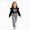A290-Black, variant on Girls Comfortable And Breathable Set Cute Printed Long Sleeve Top Bow Pants Two Piece Set 5-6 Years Black