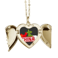thumbnail image 1 of Collar colgante en forma de melocotón con alas Mapa Bamboo rojo China Town Unbranded, 1 of 3