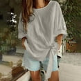 thumbnail image 2 of Young adult fashion Womens Summer Tops Short Sleeve Blouses for Women Fashion 2025 Lightweight Tshirts Women Loose fit Womens Sports Tops Pastel Beach Shirt Sunshine White Orders, 2 of 6