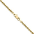 thumbnail image 2 of Diamond2Deal 14K Yellow Gold 2.25mm Regular Lobster Clasp with Rope Chain Necklace for Women 16", 2 of 6