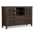 thumbnail image 2 of Simpli Home Artisan 53 inch Wide Solid Wood Tall TV Stand in Natural Aged Brown For TVs up to 60 inches, 2 of 12