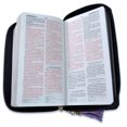 thumbnail image 2 of Checkbook Bible 8.5-Point Font RV1960 Imitation Leather Lilac and Black, 2 of 5