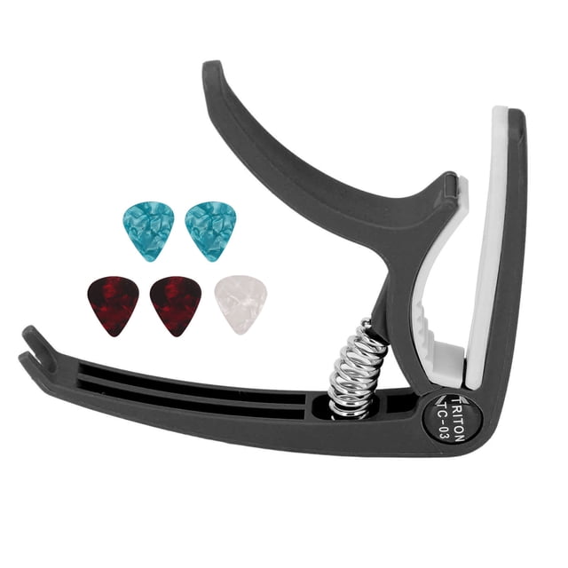 Electric Guitar Capo, Wide Application Quick Release Guitar Capo Set Portable Easy To Use For Banjo For Mandolin Black