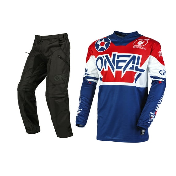 Oneal Element Warhawk Red/White/Blue Jersey Apoc Pant Combo