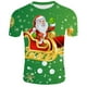 Mode Noël ElkT-shirts Hommes Drôle Santa Claus Tshirts Imprimés Casual 3D T-shirt Bonhomme de Neige Parti Tshirt Manches Courtes Vêtements d'Été Couple Costume – image 1 sur 3