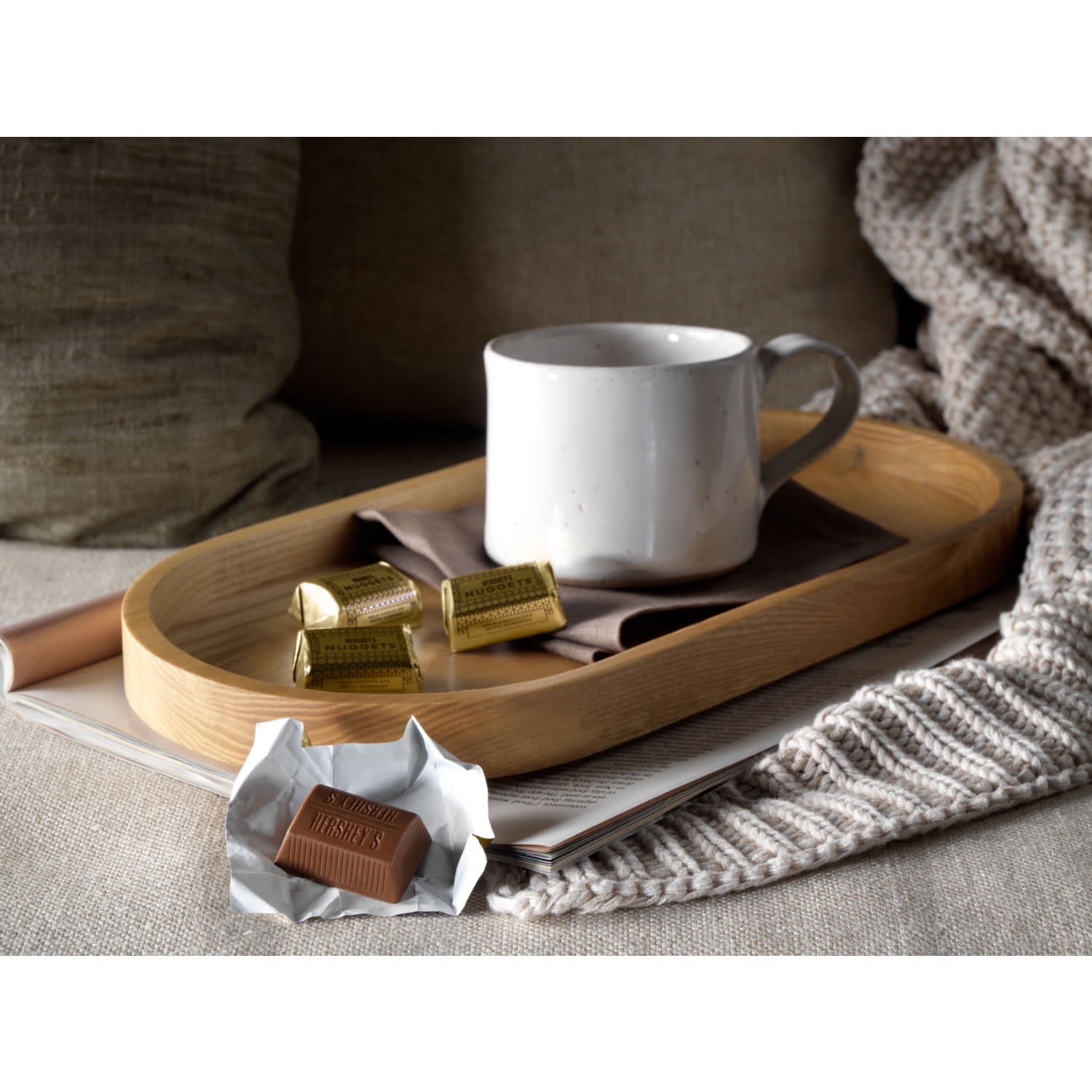 HERSHEY'S NUGGETS Milk Chocolate with Almonds Candy Family Pack, 13.8 oz
