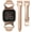 Rose Gold/Rose Gold, variant on TOYOUTHS Slim Leather Band Compatible with Fitbit Versa 2/Fitbit Versa/Versa Lite, Slim Leather Strap with C-Shape Metal Buckle, Stylish Replacement for Fitbit Versa 2 Bands Women