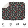 thumbnail image 2 of 2 Pcs Merry Christmas Dish Drying Mat - 18 X 24 Inch Santa Absorbent Microfiber Kitchen Counter Mat Xmas Housewarming Gift for Home Cooks, Dish Drying Pad for Dishes, Cups, Utensils, Pots & Pans, 2 of 3