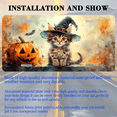 thumbnail image 3 of 1 Pcs 2D Flat License Plate Covers & Frames, Halloween Kitten For Decorative Front, Waterproof For Decoration Aluminum License Plate Covers & Frames Cover For Men Women, 12" X 6", 3 of 7