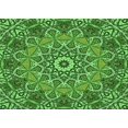 thumbnail image 1 of Ahgly Company Machine Washable Indoor Rectangle Transitional Deep Emerald Green Area Rugs, 2' x 5', 1 of 7
