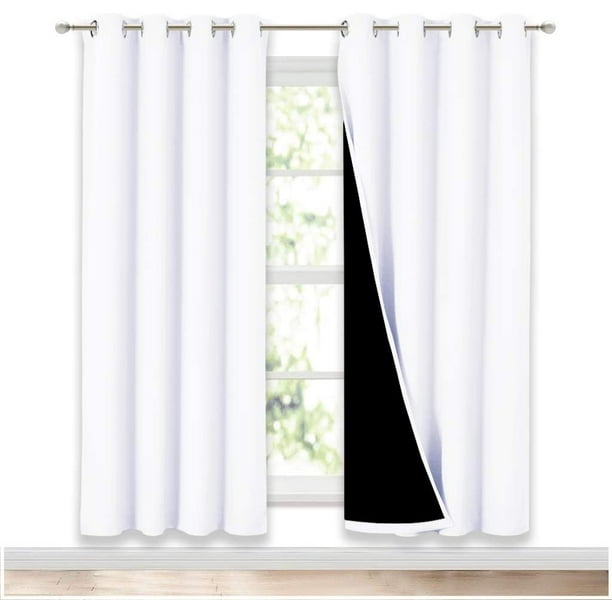 Nicetown 100 Blackout Window Curtain, How Wide Should Curtains Be For A 72 Inch Window