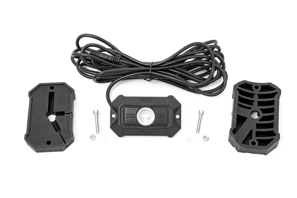 Rough Country Deluxe LED Rock Light Pods w/Mounting Kit | 4 Pods - 70980